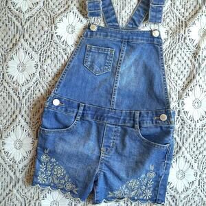 Girls OshKosh Embroidered Detail Overall/Shortall